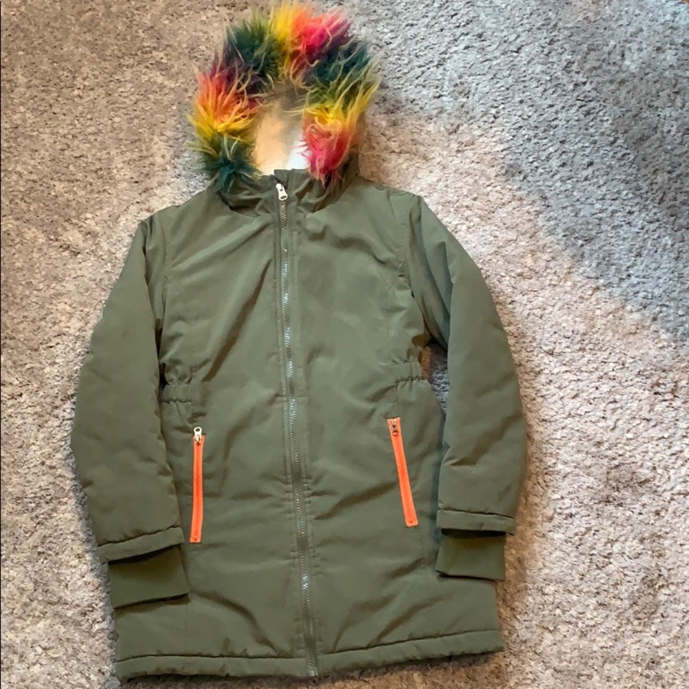 Army green winter coat